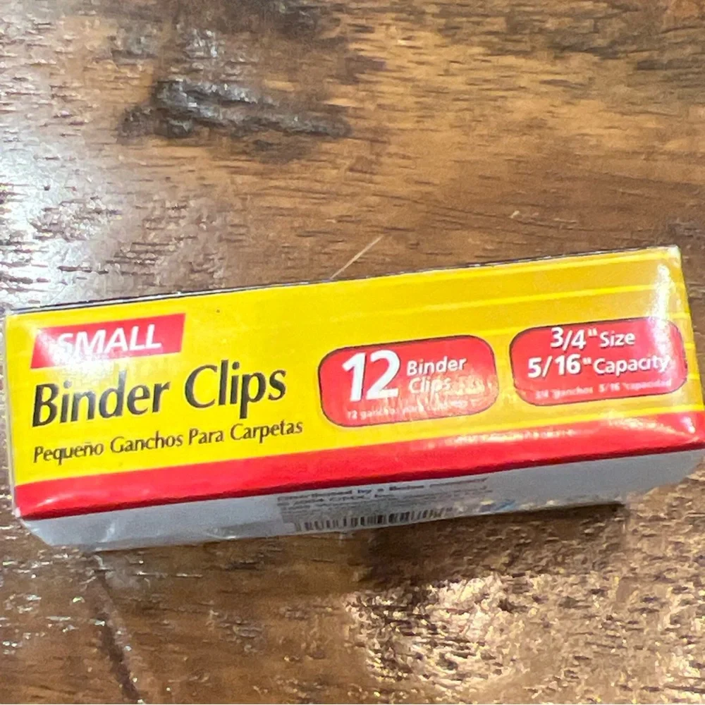 Small Binder Clips set of 12 - Black